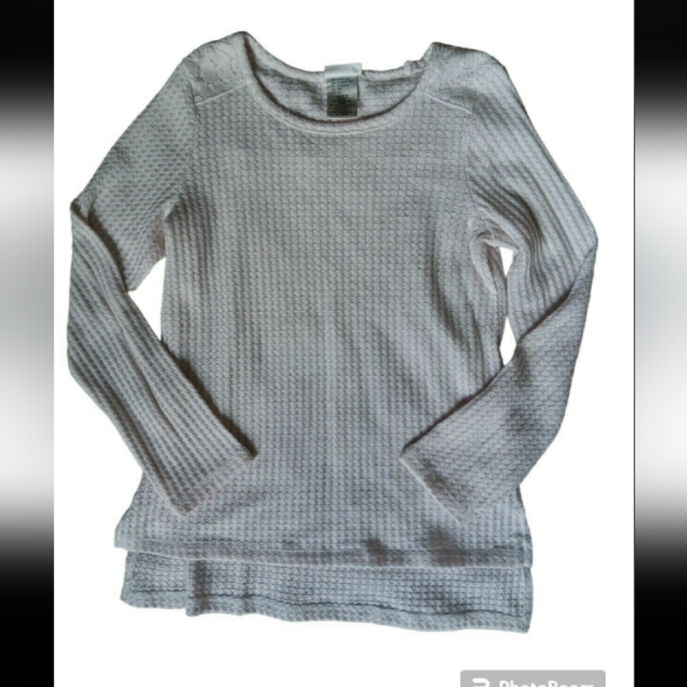 Super soft waffle knit shirt pink 10/12